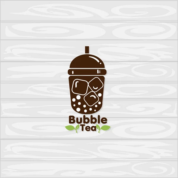 Kabarcık Çay Logosu Simgesi Grafik Şablonu — Stok Vektör