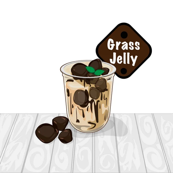 grass jelly graphic cup object food drink