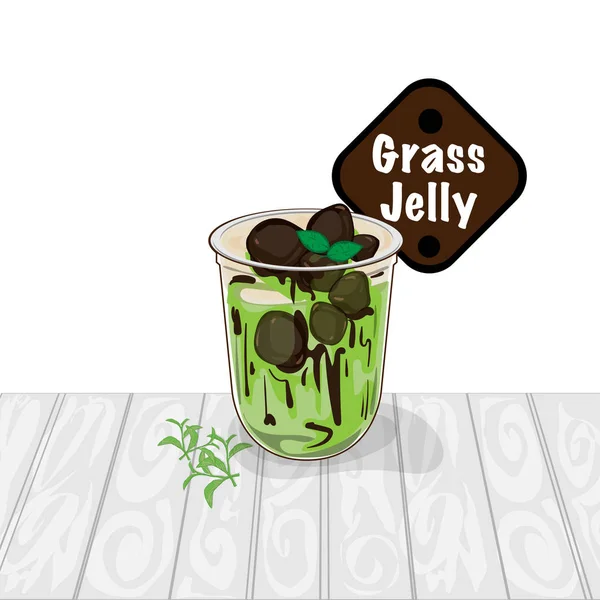 grass jelly graphic cup object food drink