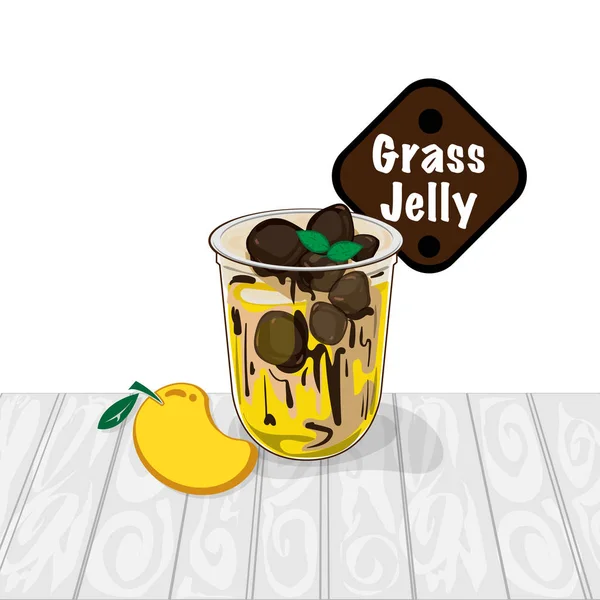 grass jelly graphic cup object food drink