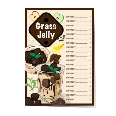 menü çim jöle grafik şablonu