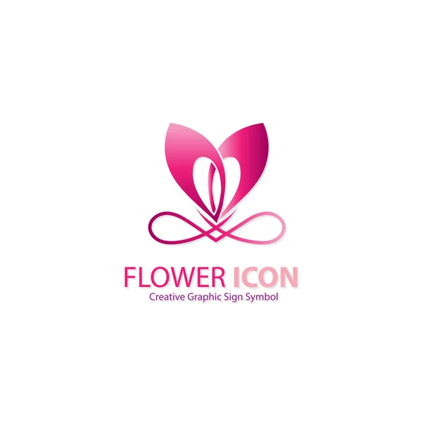 Icône Fleur Signe Symbole Logo Conception Graphique — Image vectorielle