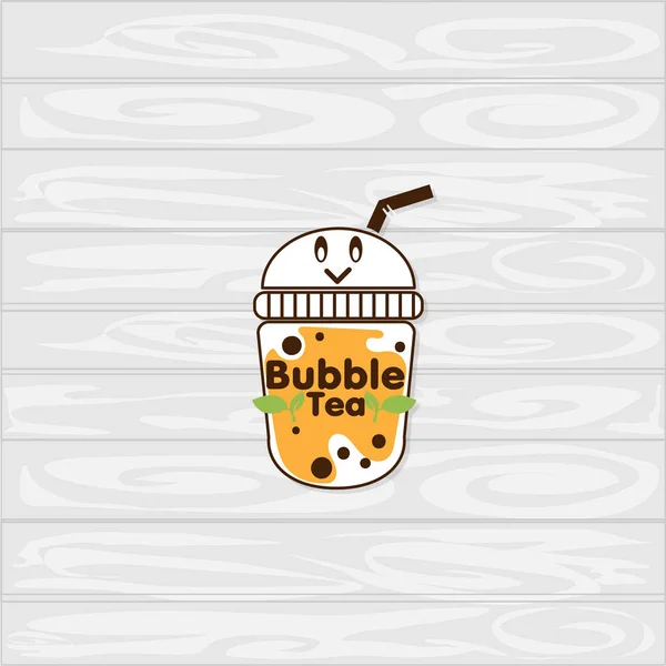 Bubble Tea Logo Symbol Grafische Vorlage — Stockvektor