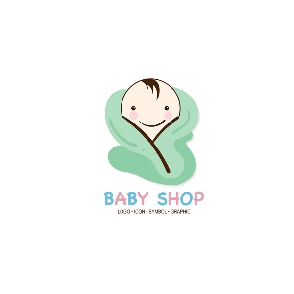 Baby Grafisch Pictogram Symbool Logo — Stockvector