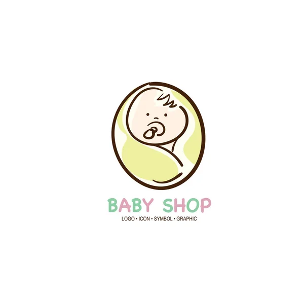 Baby Grafisches Symbol Symbol Logo — Stockvektor