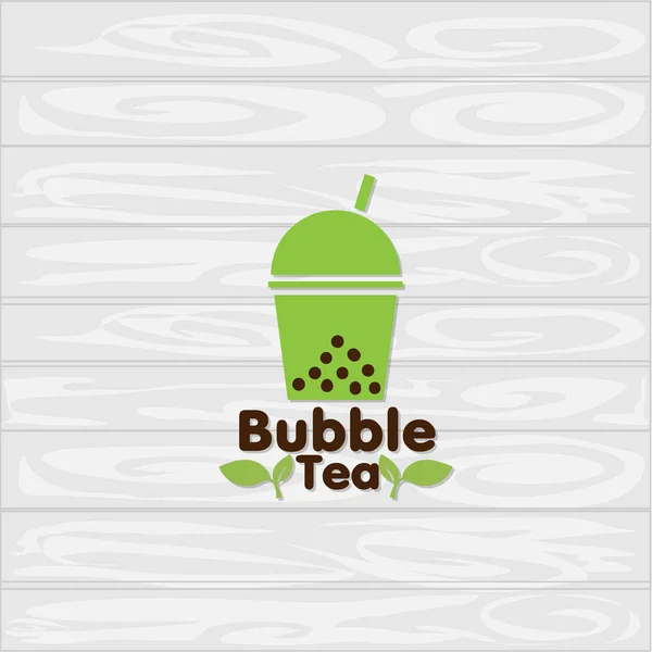 Bubble Tea Logo Symbol Grafische Vorlage — Stockvektor