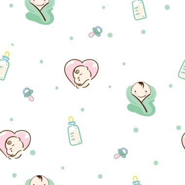 bebek grafik desen duvar kağıdı nesne