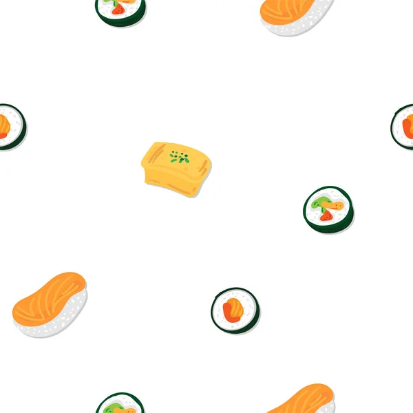Sushi Sashimi Giappone Cibo Grafica Oggetto Modello Sfondo — Vettoriale Stock