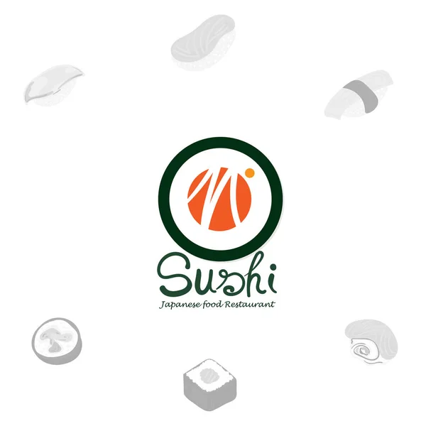 Logotipo Sushi Comida Japonesa Gráfica — Vector de stock