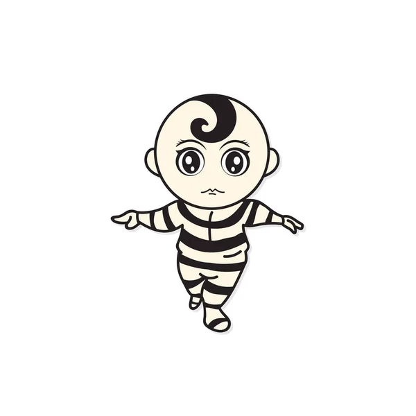Baby Kinderen Tekenfilm Personages Grafisch — Stockvector