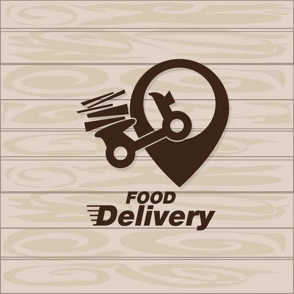 Lebensmittel Lieferung Symbol Vektor Grafik Element Zeichen Logo lizenzfreie Stockillustrationen