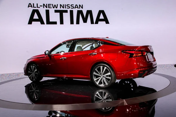 New York City-Mart 28: Nissan Altima platin New York International Auto Show 2018, Jacob Javits Center gösterilir. Bu basın önizleme ilk günden Nyias in, 28 Mart 2018 oldu.