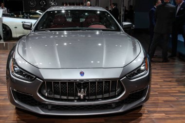 New York, Ny-28 Mart 2018: Maserati Ghibli New York International Auto Show 2018, Jacob Javits Center gösterilir. Bu basın önizleme ilk günden Nyias oldu.