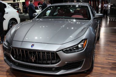 New York, Ny-28 Mart 2018: Maserati Ghibli New York International Auto Show 2018, Jacob Javits Center gösterilir. Bu basın önizleme ilk günden Nyias oldu.