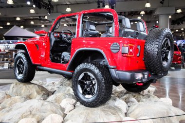New York, Ny-28 Mart 2018: Jeep Wrangler Rubicon New York International Auto Show 2018, Jacob Javits Center gösterilir. Bu basın önizleme ilk günden Nyias oldu.