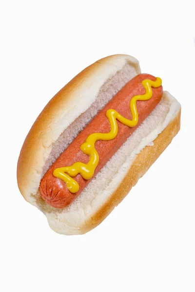 Hot dog roll isolated on white — Stock Photo, Image