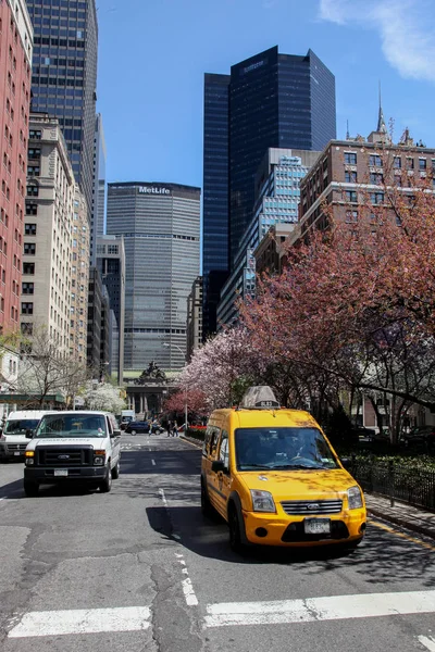 Pohled na Park Avenue v jarním období v Nyc — Stock fotografie