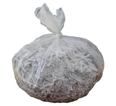 Rendelenmiş kağıt üzerinde w izole plastik torba plastik torba
