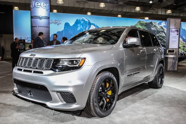 Jeep Grand Cherokee Trackhawk παρουσιάζεται στη Νέα Υόρκη Internationa — Φωτογραφία Αρχείου