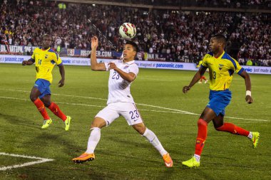 HARTFORD - 10 Ekim - ABD 'nin Hartford kentindeki Rentschler Field Stadyumu' nda oynanan ABD Erkekler Milli Takımı Ekvador 'a karşı 1-1' lik final maçı.