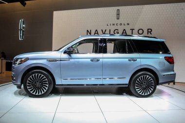 Lincoln Navigator, New York Uluslararası Otomobil Fuarı 2017 'de Jacob Javits Center' da gösterildi. Bu New York City 'de 12 Nisan 2017' de yapılan NYIAS basın tanıtım günüydü.