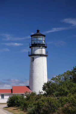TRURO-SEPTEMBER 14 Eylül 2014 'te Cape Cod, Massachussets, ABD' de Truro deniz feneri mimarisi.