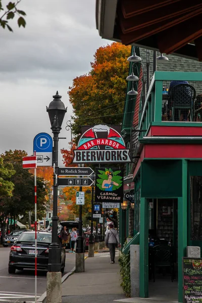 Bar Harbor Maine Usa Ottobre 2016 Bar Harbor Centro Durante — Foto Stock