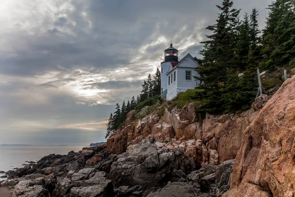 Bass Harbor July 2013 Bass Harbor Lighthouse Looking Atlantic Ocean — 图库照片