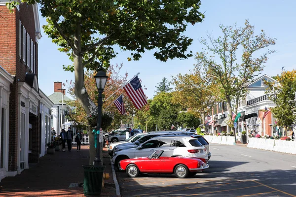 New Canaan Usa Ottobre 2020 Centro Città Bella Giornata Con — Foto Stock