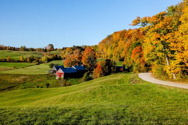 Woodstock Vermont Ottobre 2020 Maestoso Paesaggio Rurale Autunnale All Alba — Foto Stock