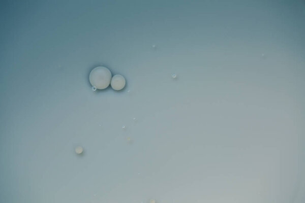 плоская размытая цельная текстура с крупным планом пузырьков воды в маслянистом окружающем, размытом жидком фоне
