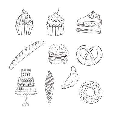 Satır etiket kümesi: şekerci, pişmiş eşya, fastfood, dondurma