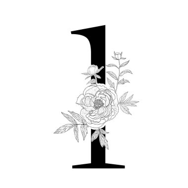 Beyaz arka plan üzerinde Vintage dekoratif rakamı.