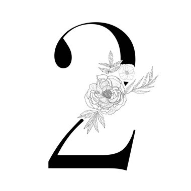 Beyaz arka plan üzerinde Vintage dekoratif rakamı.