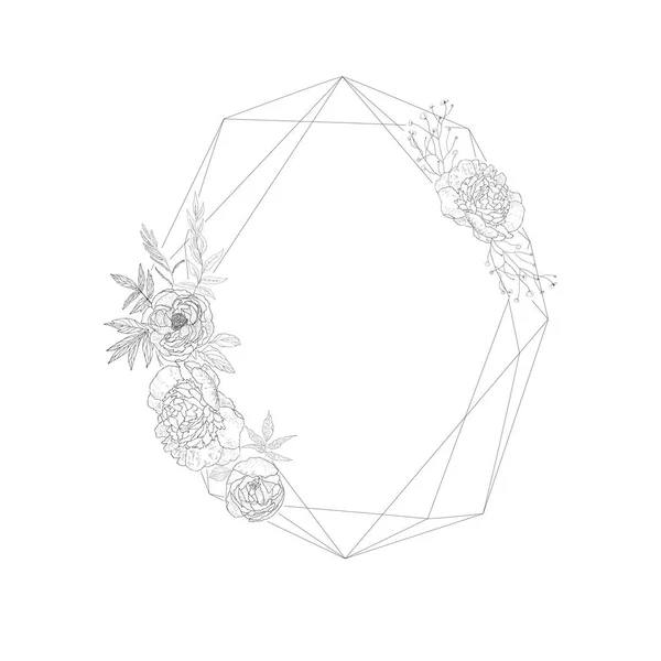 Floral καρέ με christal. — Διανυσματικό Αρχείο