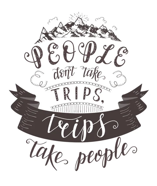 Premium Vector  Don't think to much, enjoy your journey. motivational  quotes. quote hand lettering.