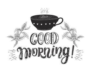 Kahve tırnaklarla banner. Vektör çizilmiş yazı .