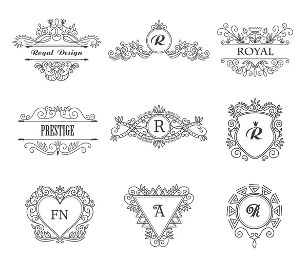 Vintage-Blumenrahmen für Ihr Logo, Einladung, Hochzeitshintergrund. — Stockvektor