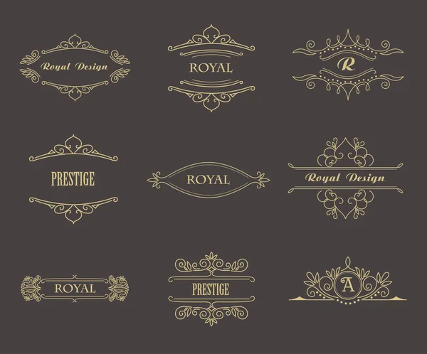 Marcos florales vintage para su logotipo, invitación, fondo de la boda . — Vector de stock