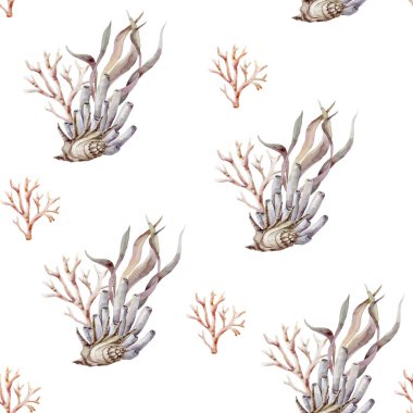 Suluboya kusursuz denizcilik deseni. Su altı arkaplanı.