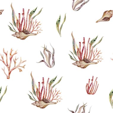 Suluboya kusursuz denizcilik deseni. Su altı arkaplanı.