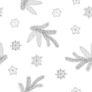 Kusursuz kış bitkisi deseni. Noel arkaplanı