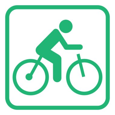 Elektrikli Bisiklet sembol simge vektör çizim