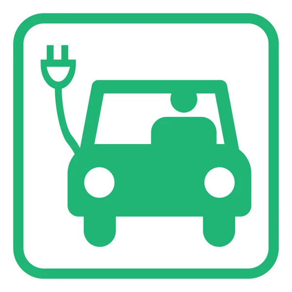 Electric Car Pictogram Icon Vector Illustration — Stock Vector