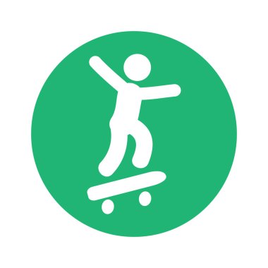 paten yatılı pictoram simge vektör tasarlamak yuvarlak atlama