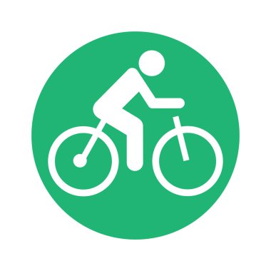 Elektrikli Bisiklet sembol simge vektör tasarlamak yuvarlak