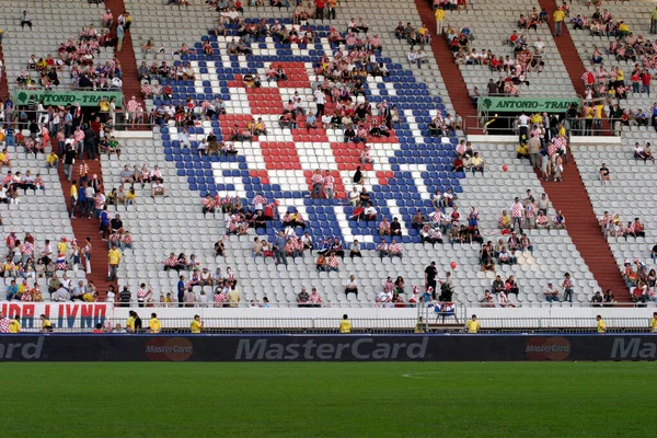 Split Croacia Agosto 2005 Tribuna Con Escudo Armas Hajduk Del — Foto de Stock