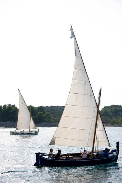 Murter Croatia September 2009 Traditional Wooden Sailboats Regatta Latin Sail — Stock Photo, Image