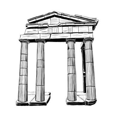 Kapısı Athena Archegetis.Roman Agora, Atina, Yunanistan.