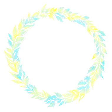 Çift ton çelenk. Modern grafik tasarım.